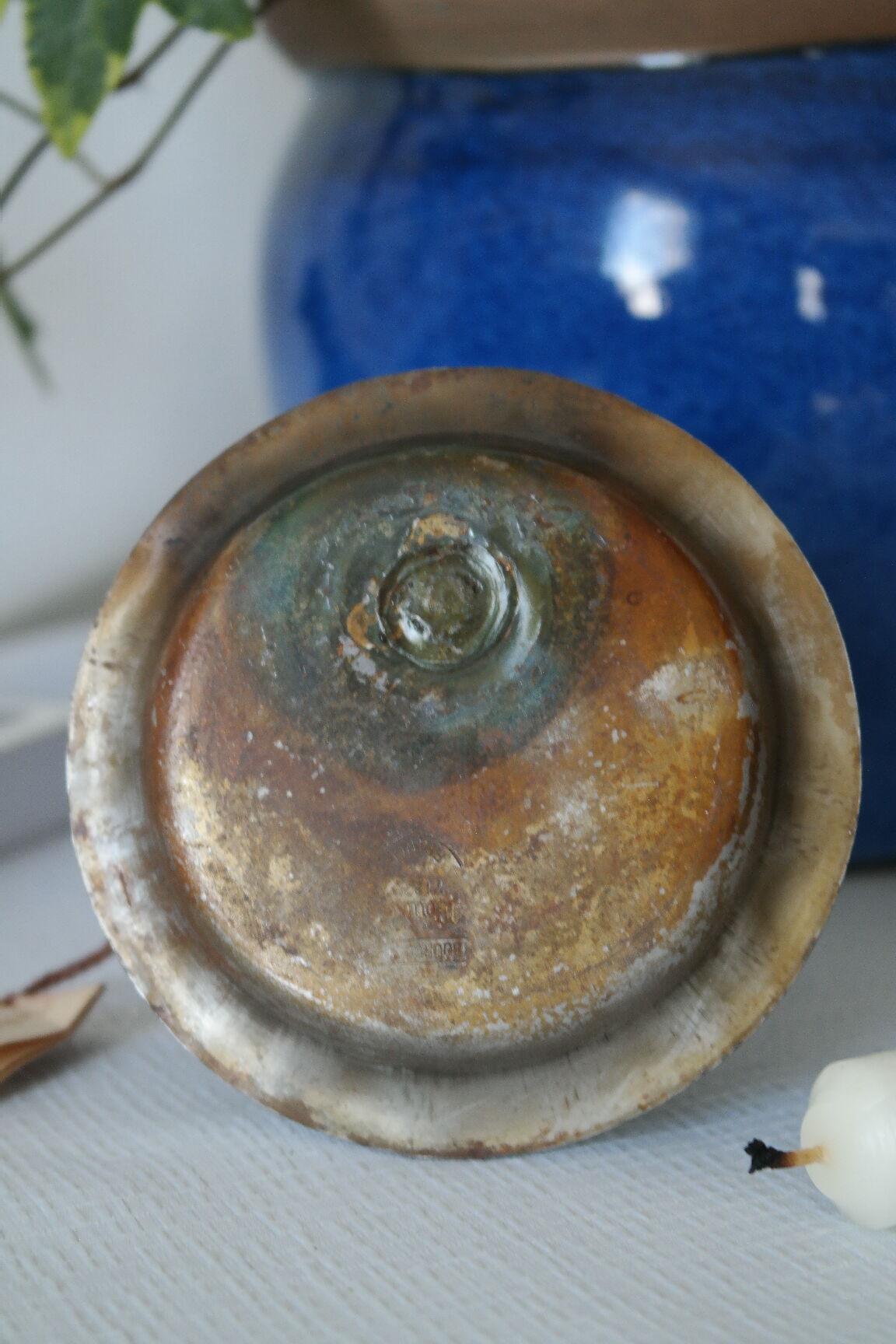 Candlestick cellar rat spiral iron artisanal Bouillot vintage