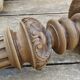 Wooden column, statuary door, antique