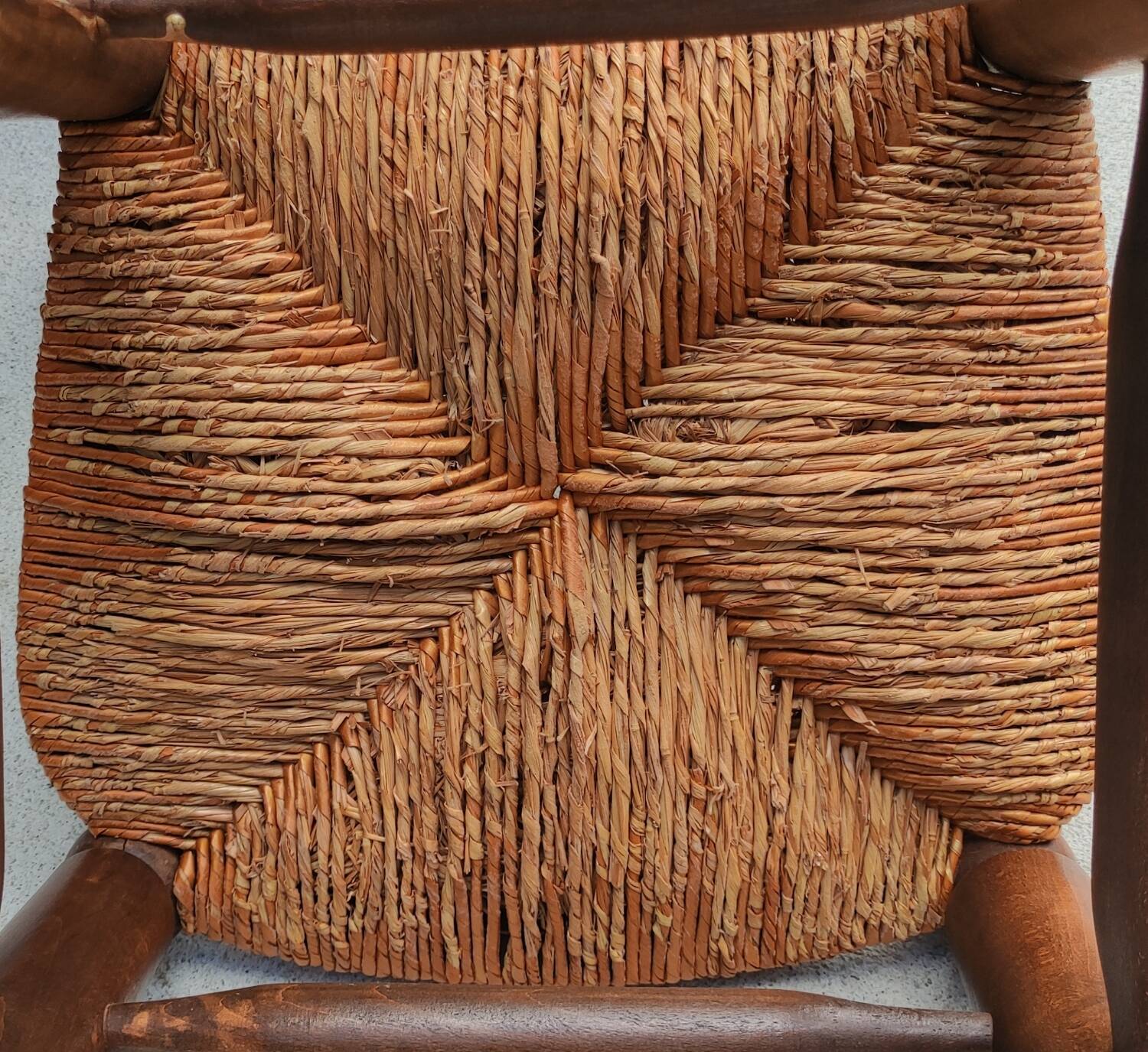 Old small straw chair