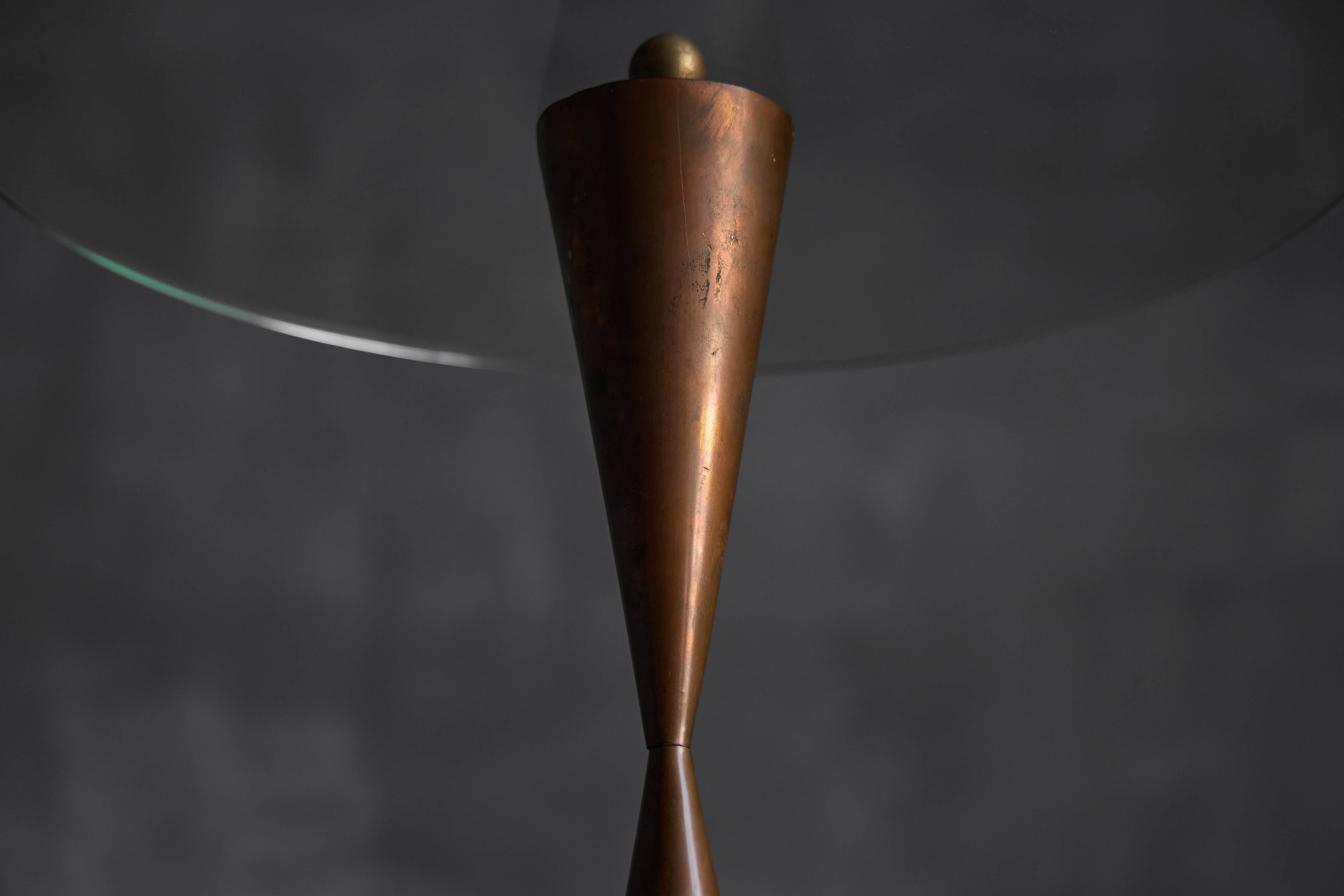 Conical Copper Side Table, France, 1970s
