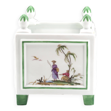 Square Limoges porcelain planter by Raynaud