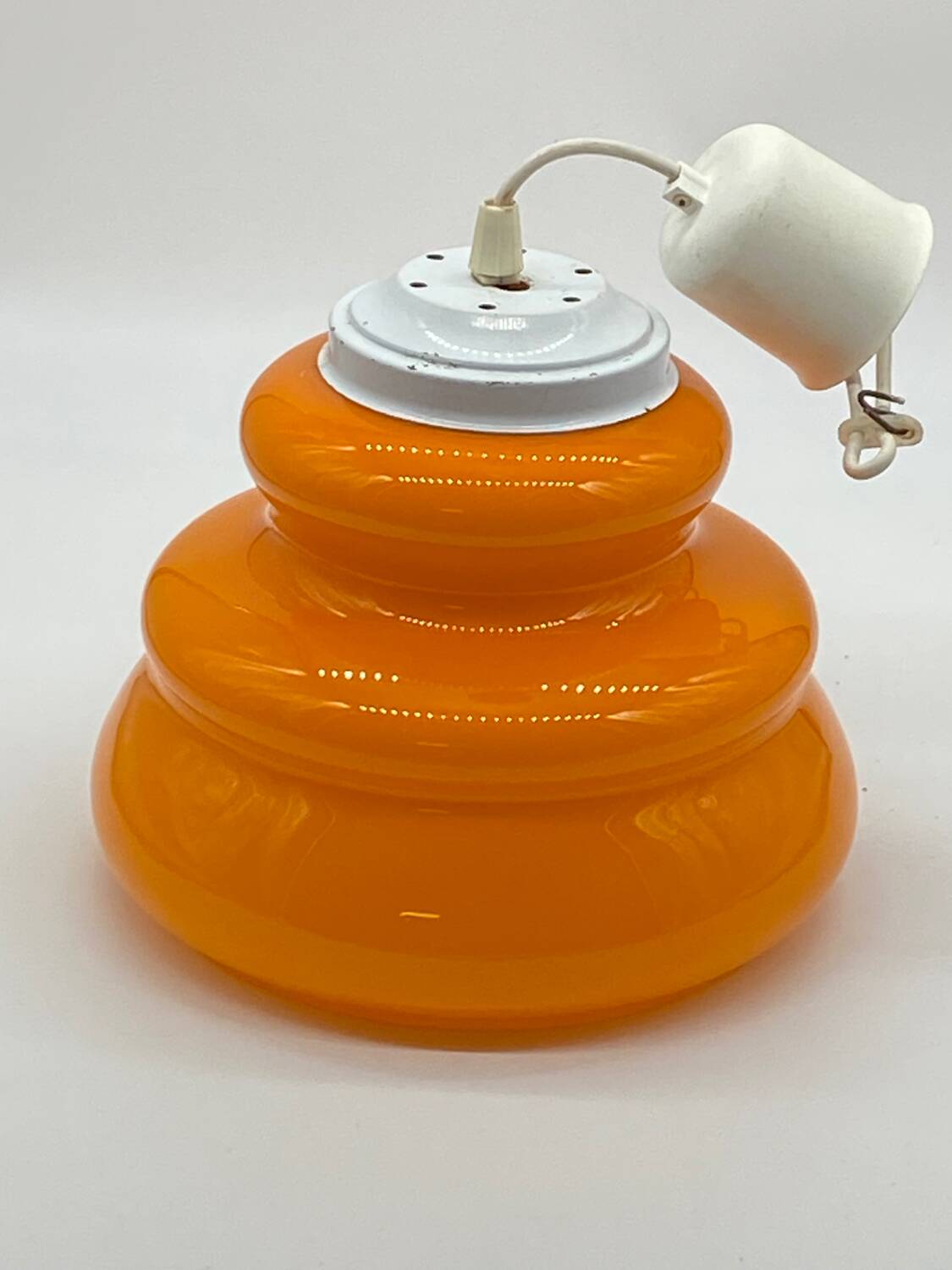 Vintage orange opal / opaline lamp / pendant 🧡🧡