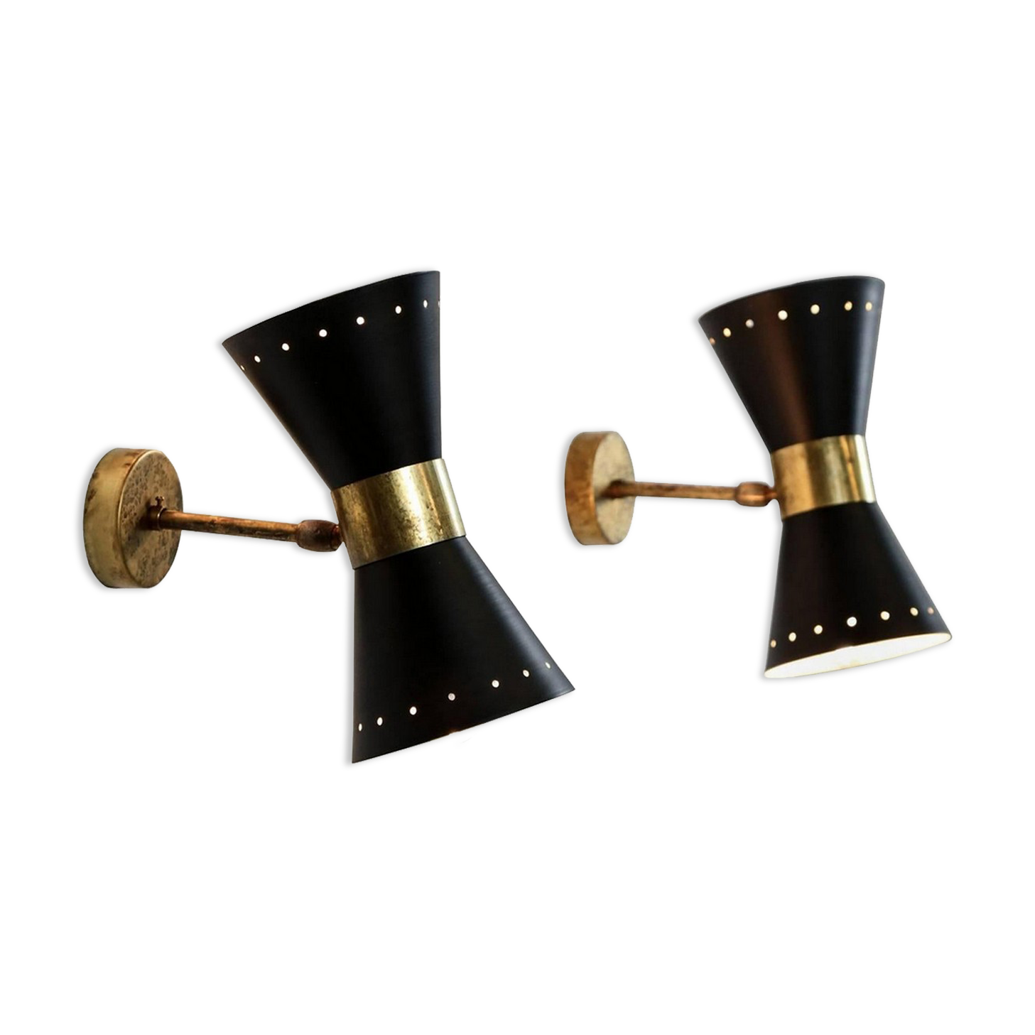 Pair Wall Lamp Diabolo Black
