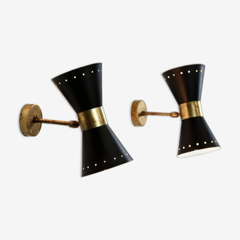 Paire Applique Diabolo Noir