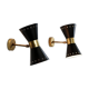 Pair Wall Lamp Diabolo Black