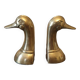 Pair of brass duck bookends