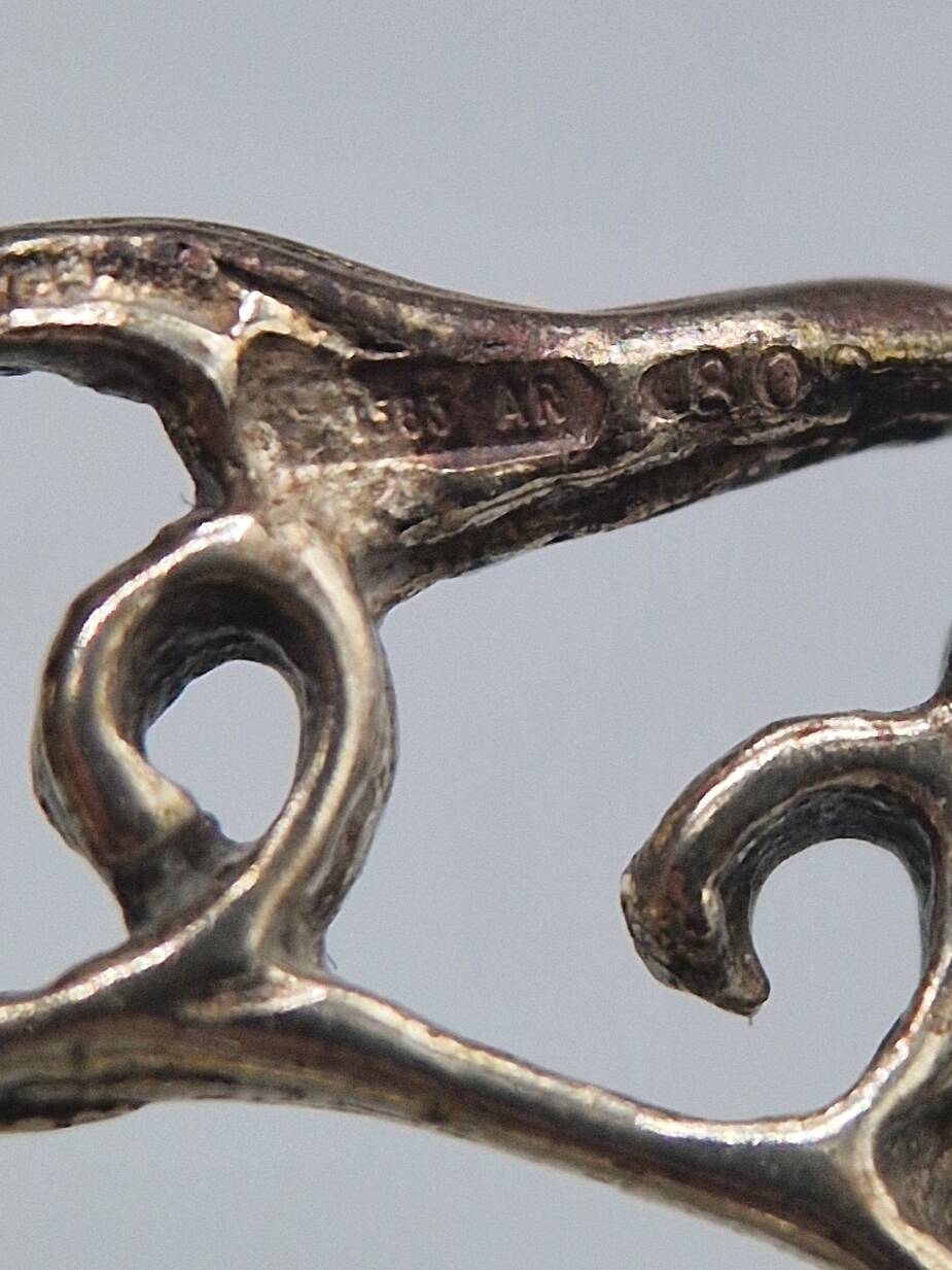 Cuillère coquille en argent 800 religieuse Italie Padoue années 1950