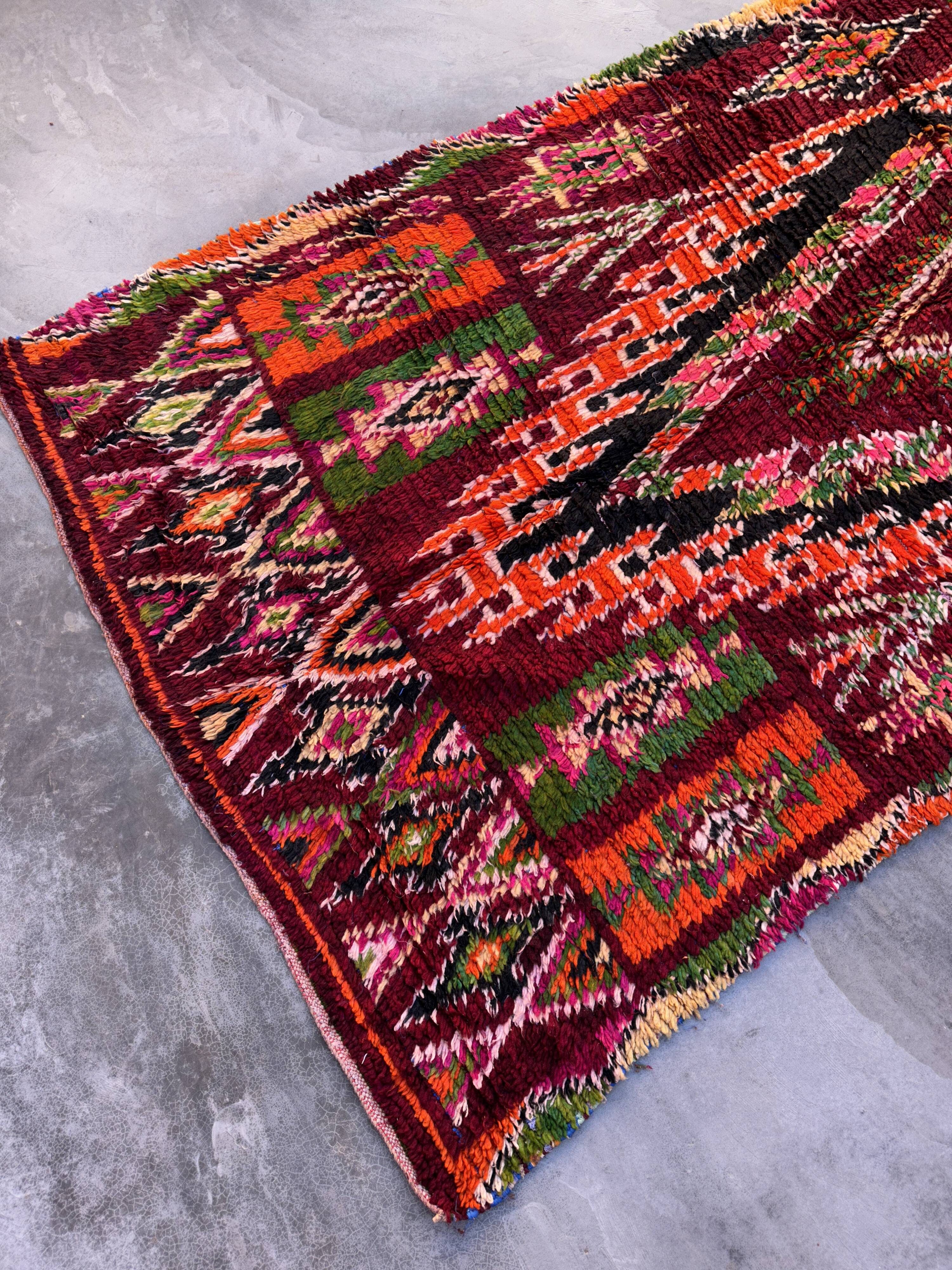 Colorful boujad Moroccan rug - 165 x 260 cm
