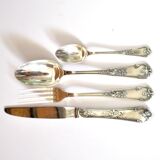 Deetjen cutlery set 48 silver-plated Louis XV rocaille table cutlery no. 25 Marly