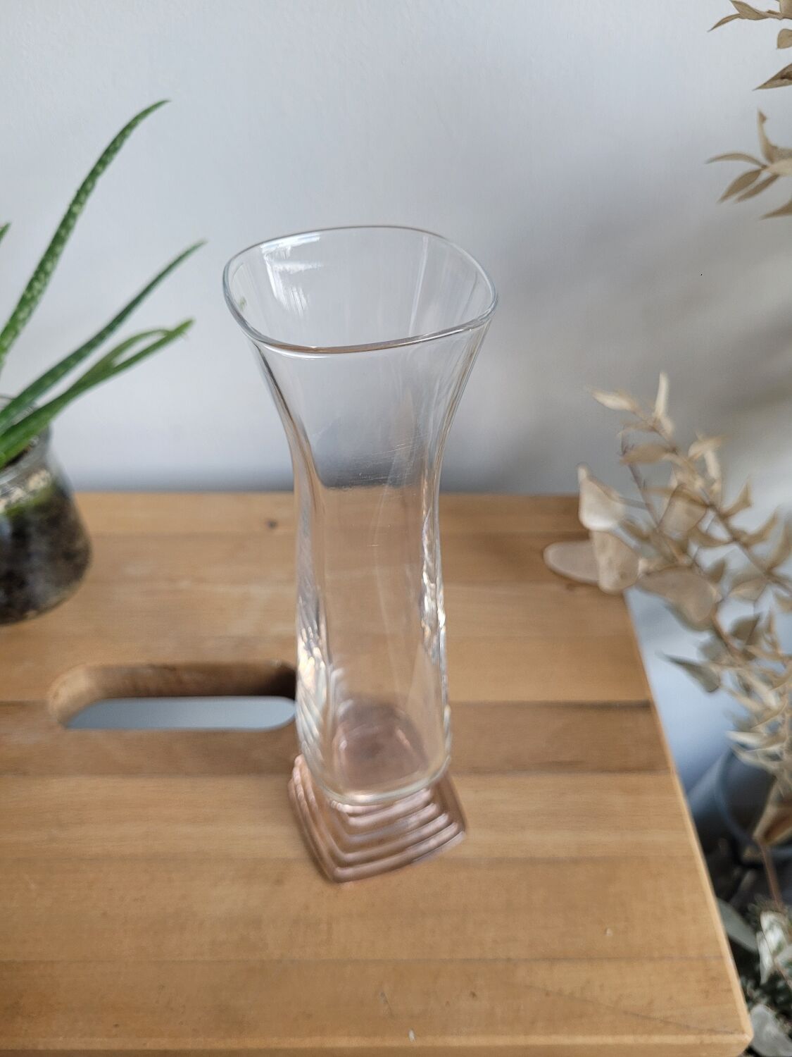 Rosé glass soliflor vase