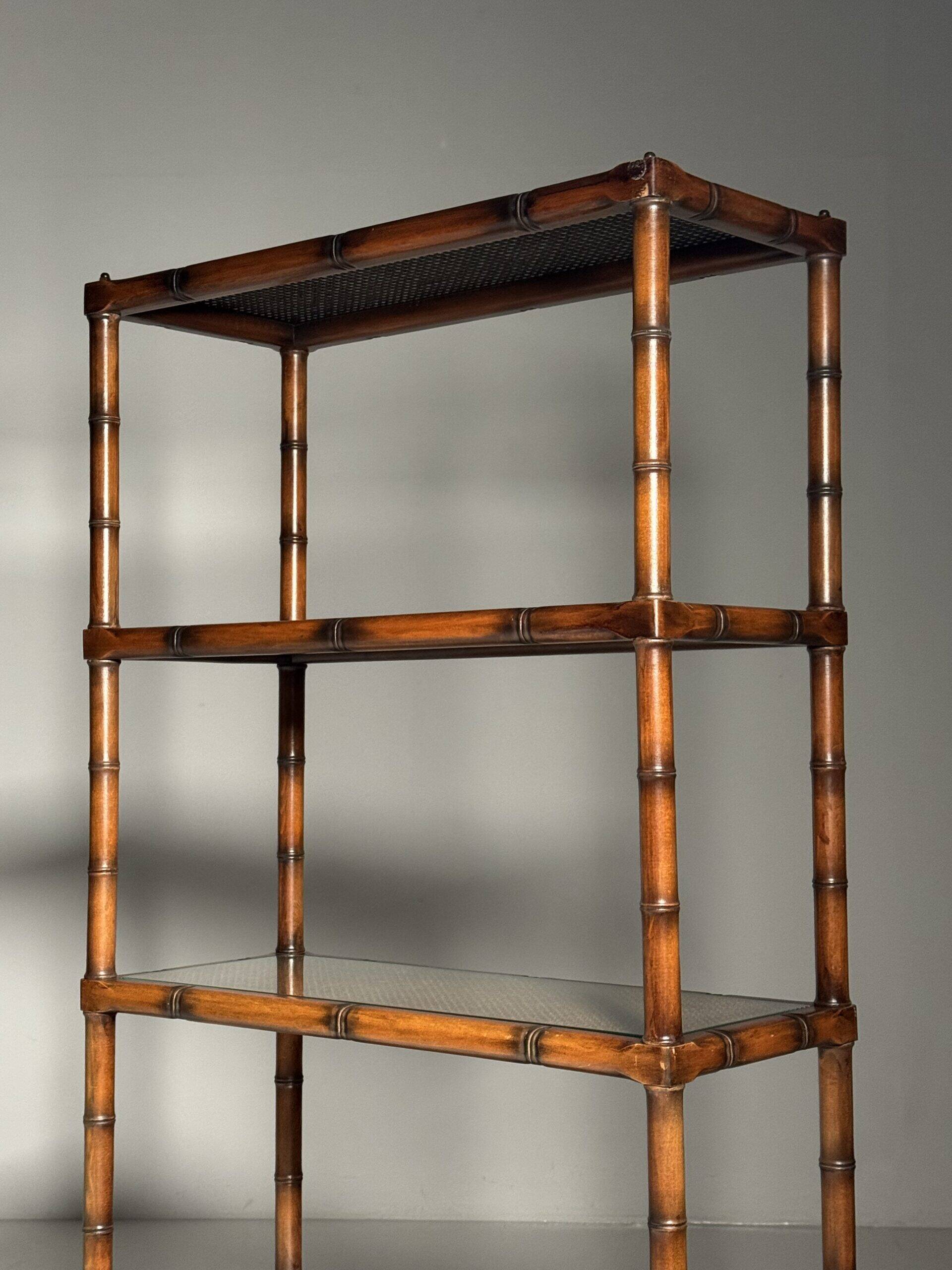 Faux bamboo bookcase
