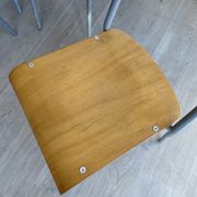 Set of 10 school chairs 70s