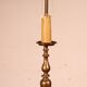 17th Century Bronze Candle Holder Mounted as a Lamp with Its Parchment Shade