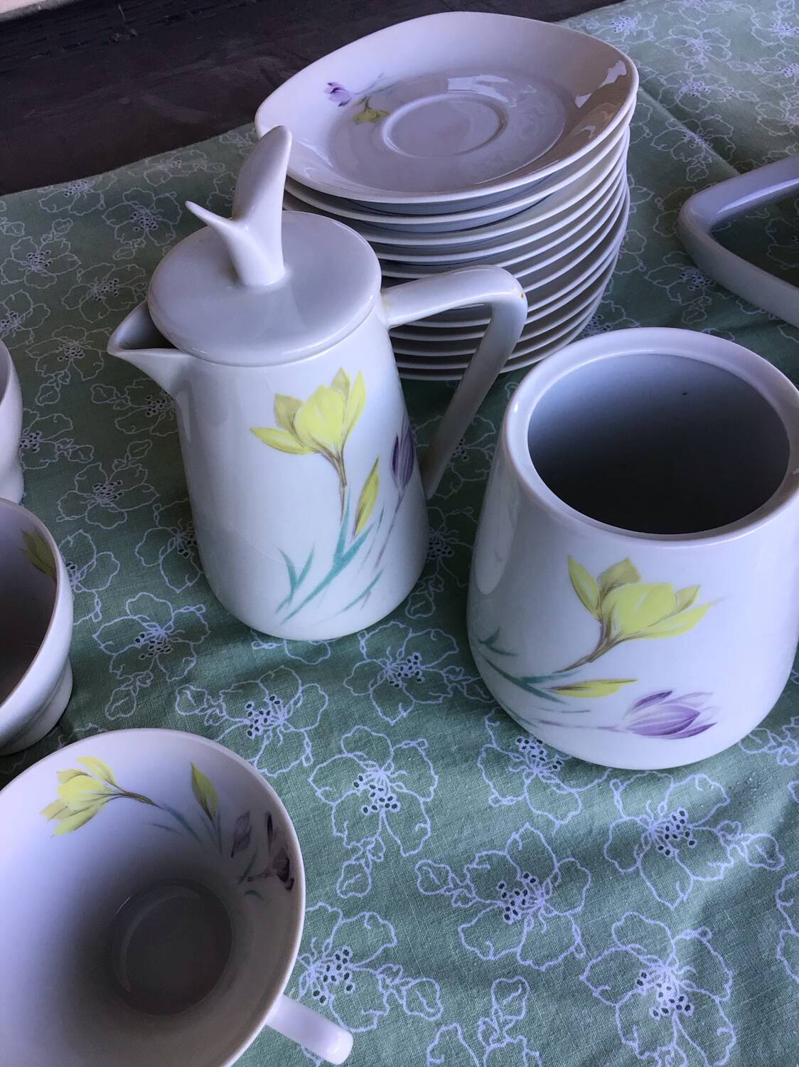 Coffee service 1960 S.F.P French porcelain company