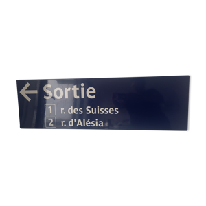 Plaque émaillée métro parisien