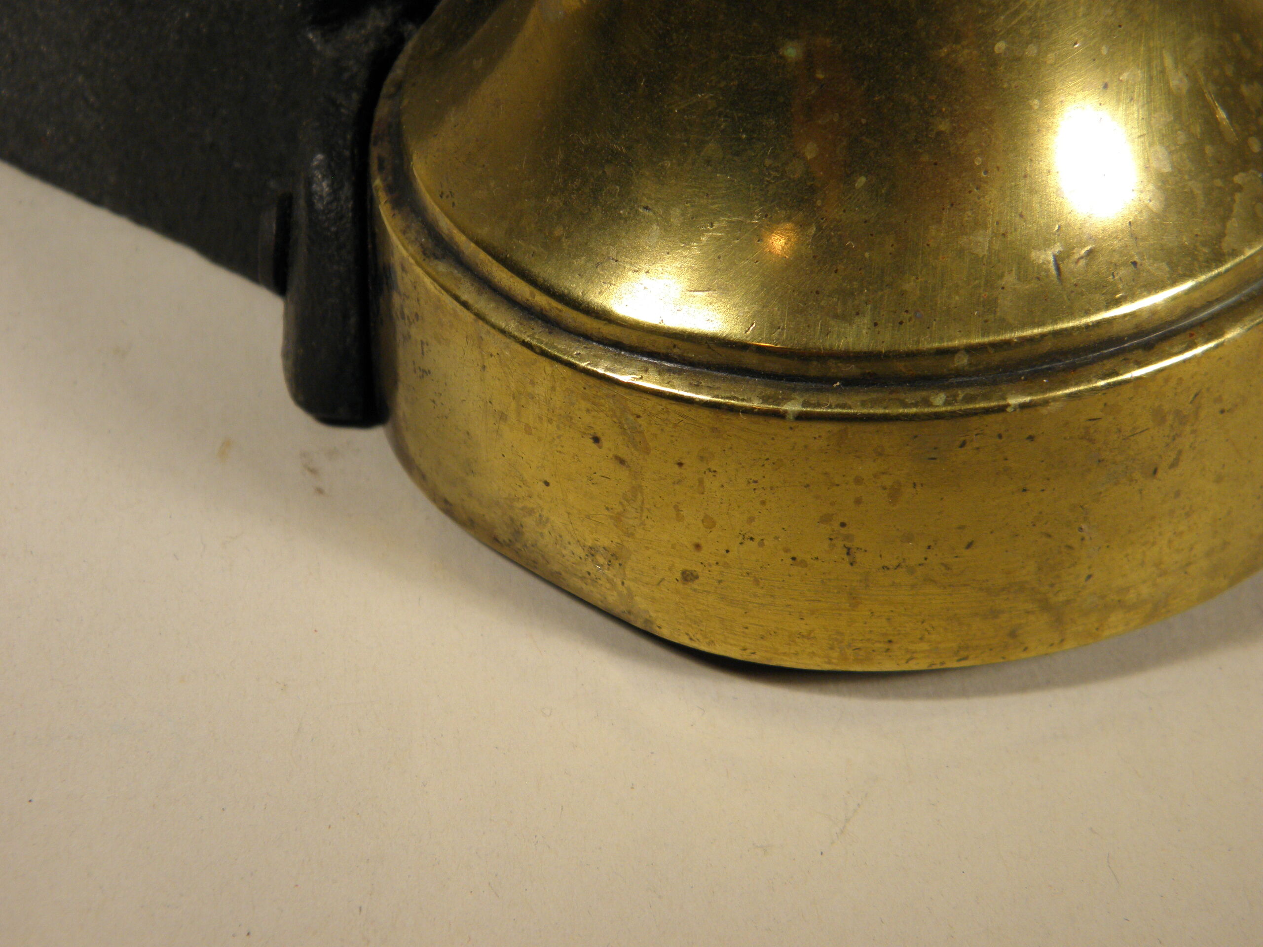 Pair of brass chenets