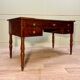 Bureau plat en acajou et plume d’acajou pieds Jacob d’époque Louis Philippe XIXème siècle