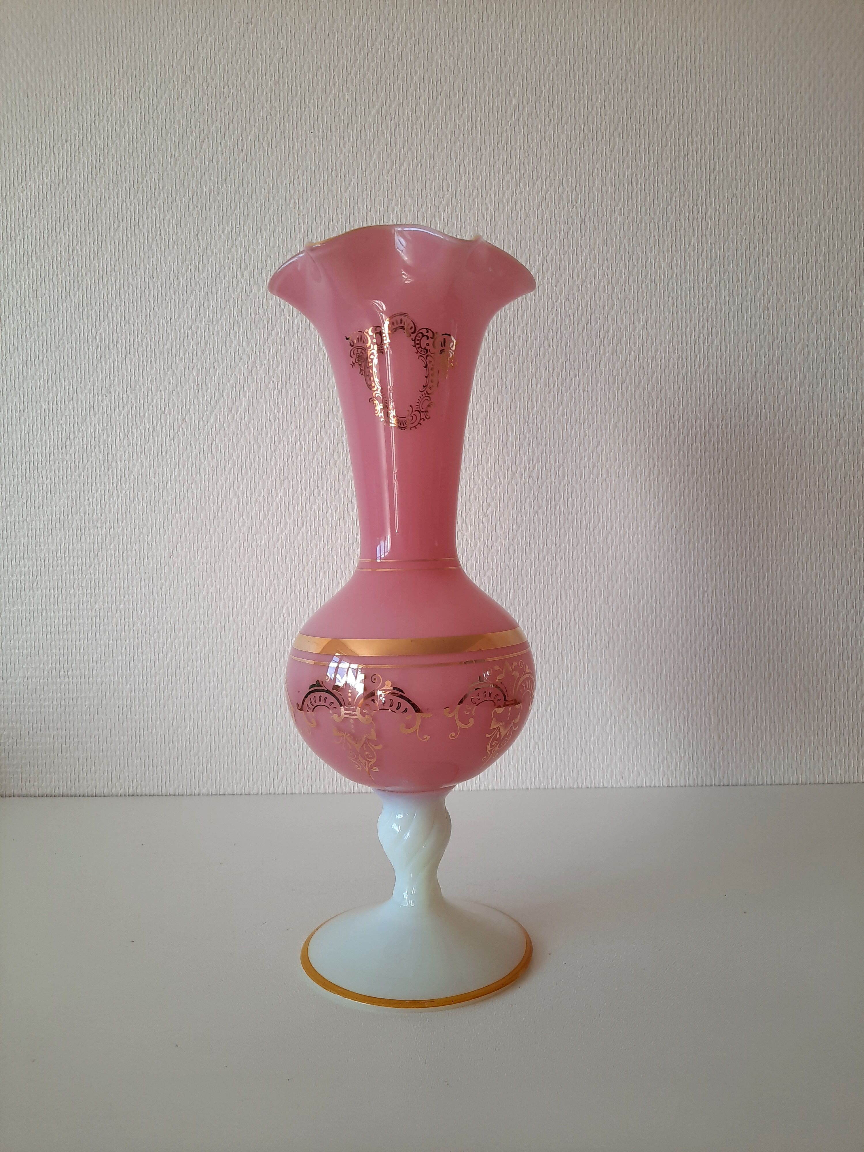 opaline baluster vase 20th century