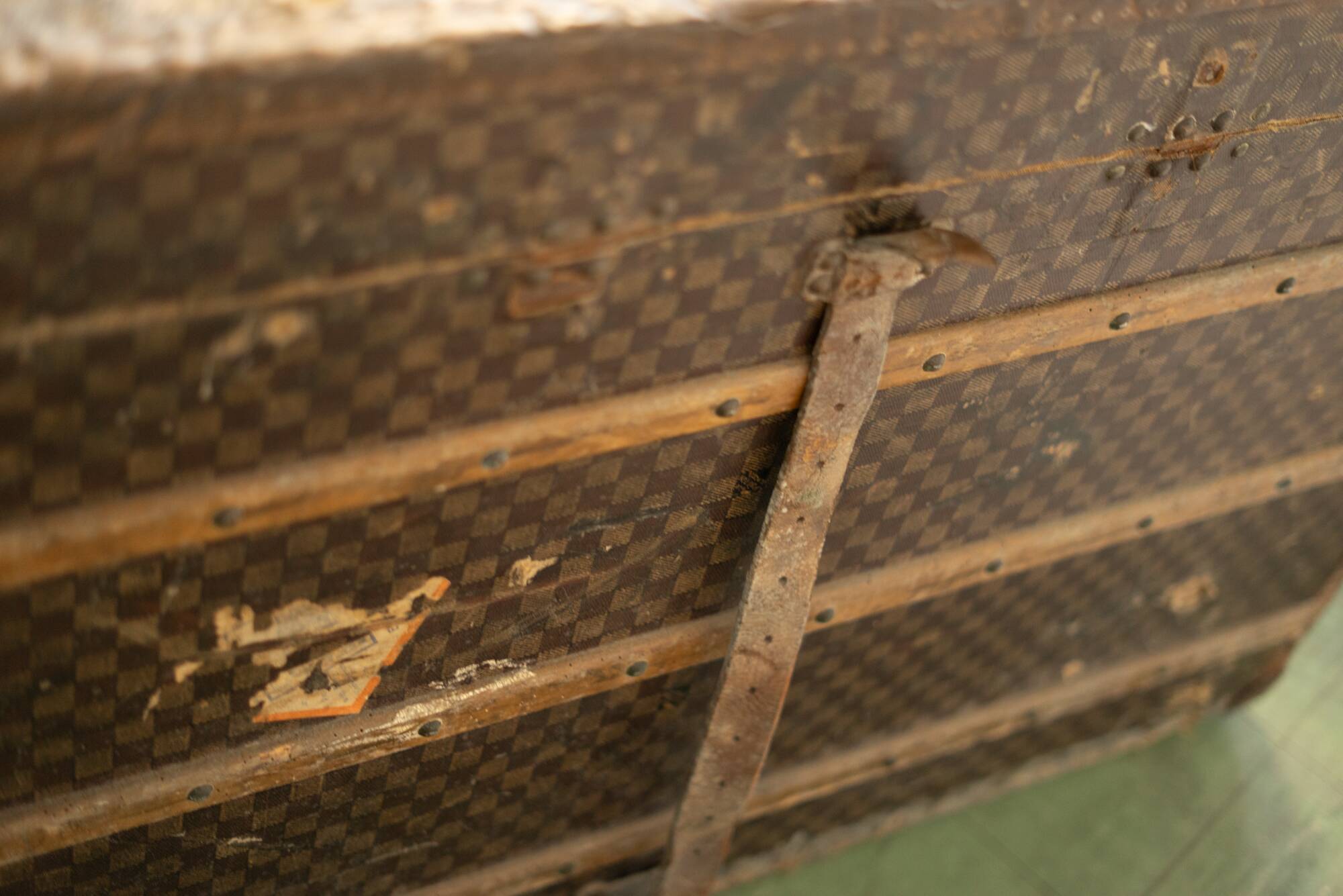 Very large Louis Vuitton trunk model.
