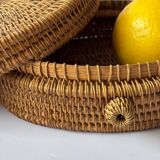 Woven rattan box 1960