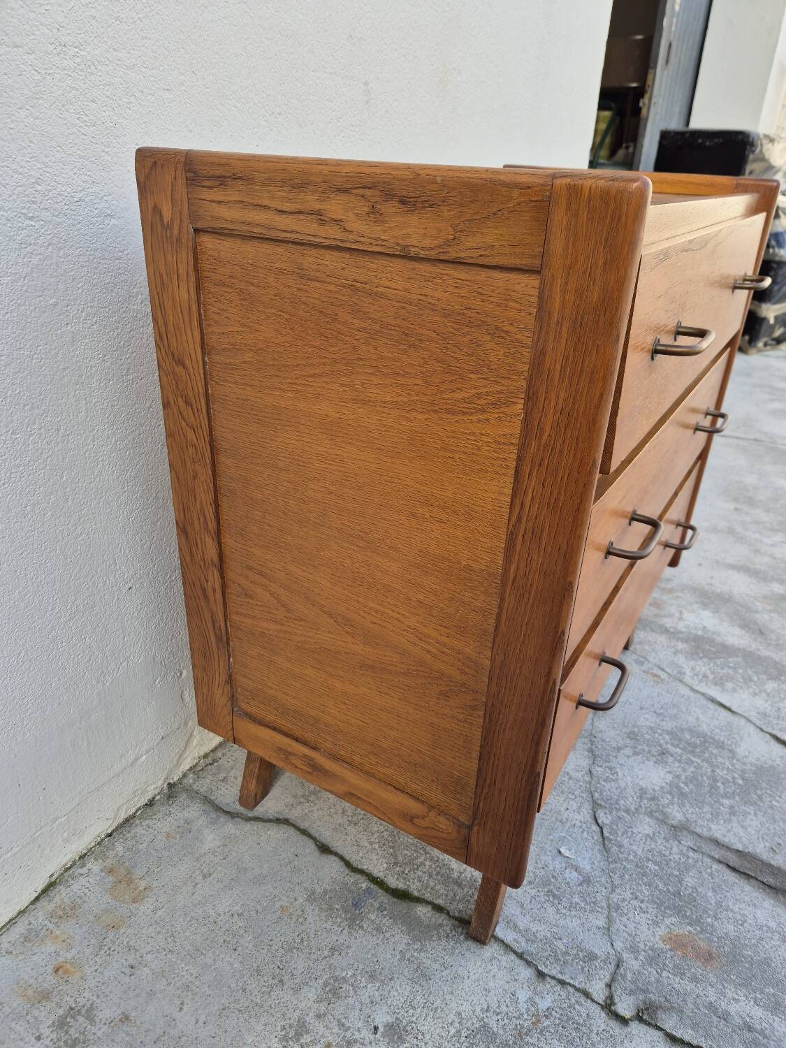 Commode vintage design pieds compas 1950s