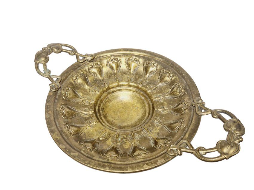 Art Nouveau fruit bowl on stand, Sweden, 1900s
