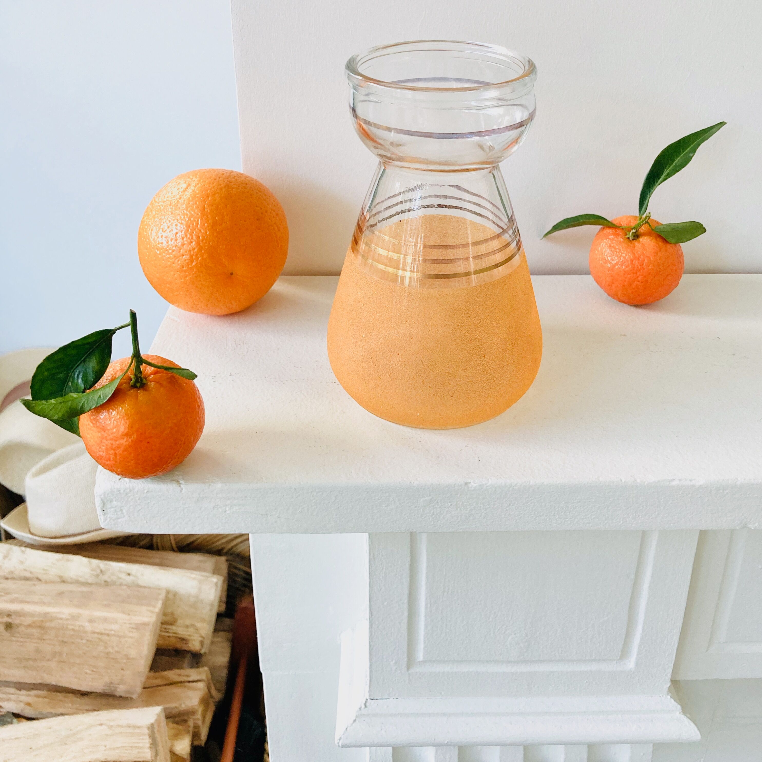 Bulb vase hyacinth granite glass