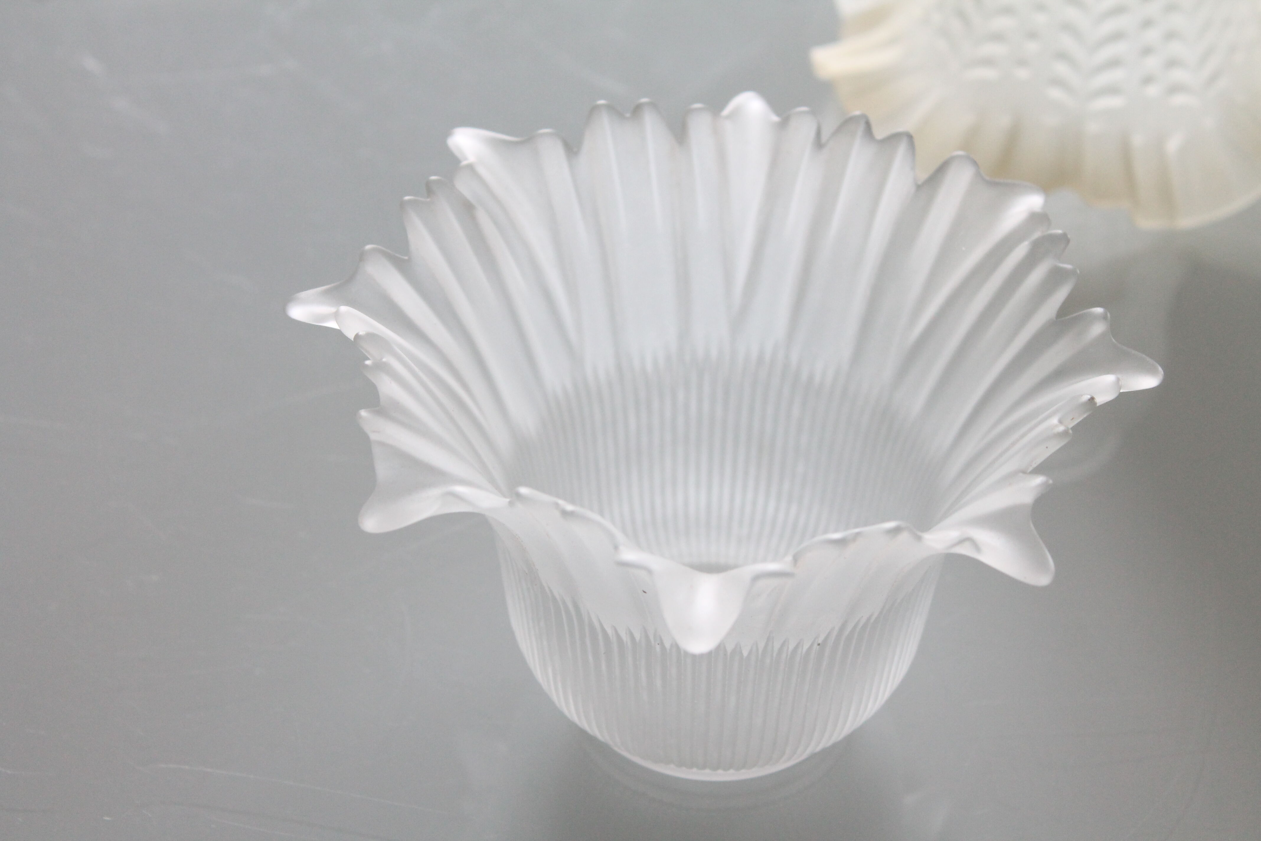 Glass lampshade, Vintage glass tulip