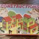 Old wooden game box, vintage