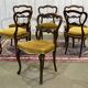 Set of 6 19th century English chairs in walnut
