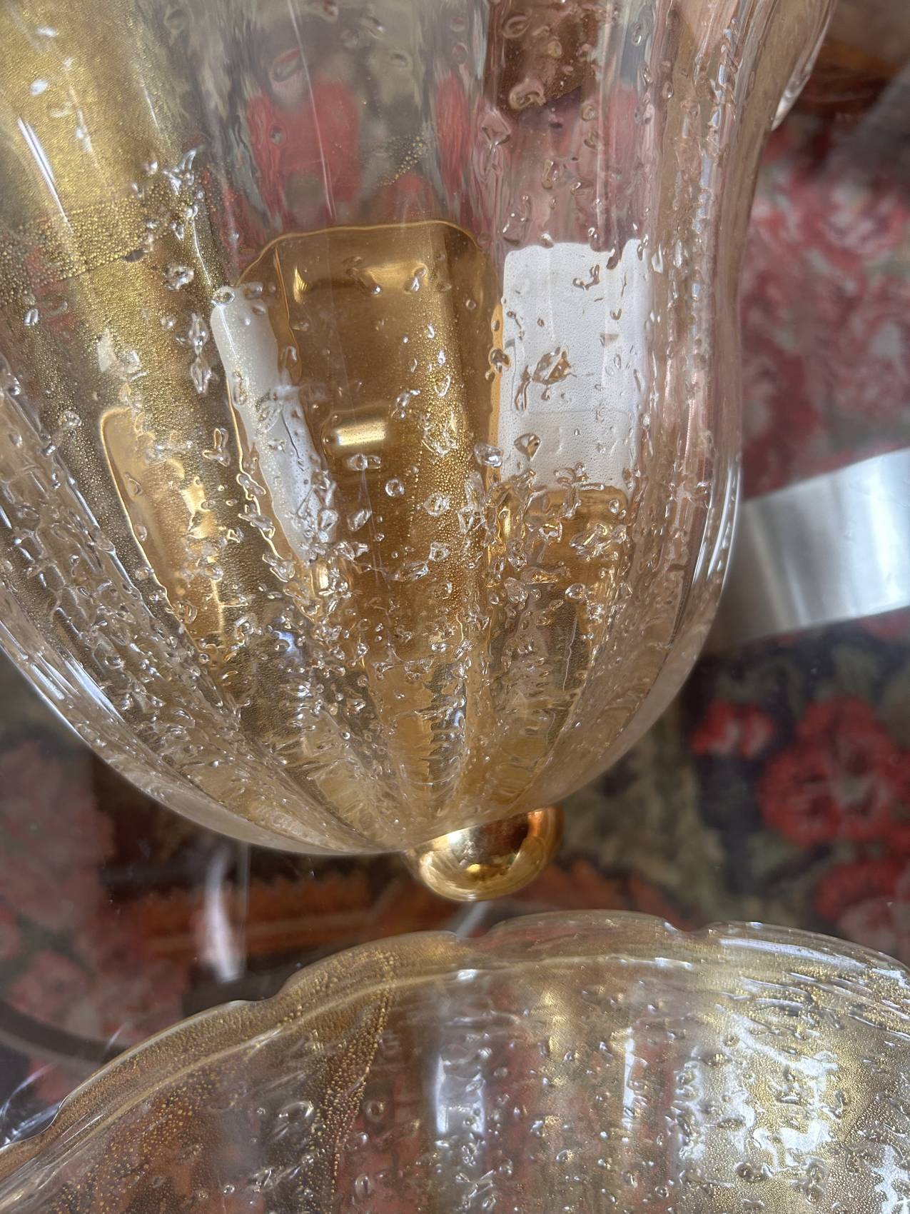 XXL pair of Murano glass wall lights – 1960s
