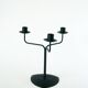 Three-light wrought iron candle holder, Minimalist, Vintage