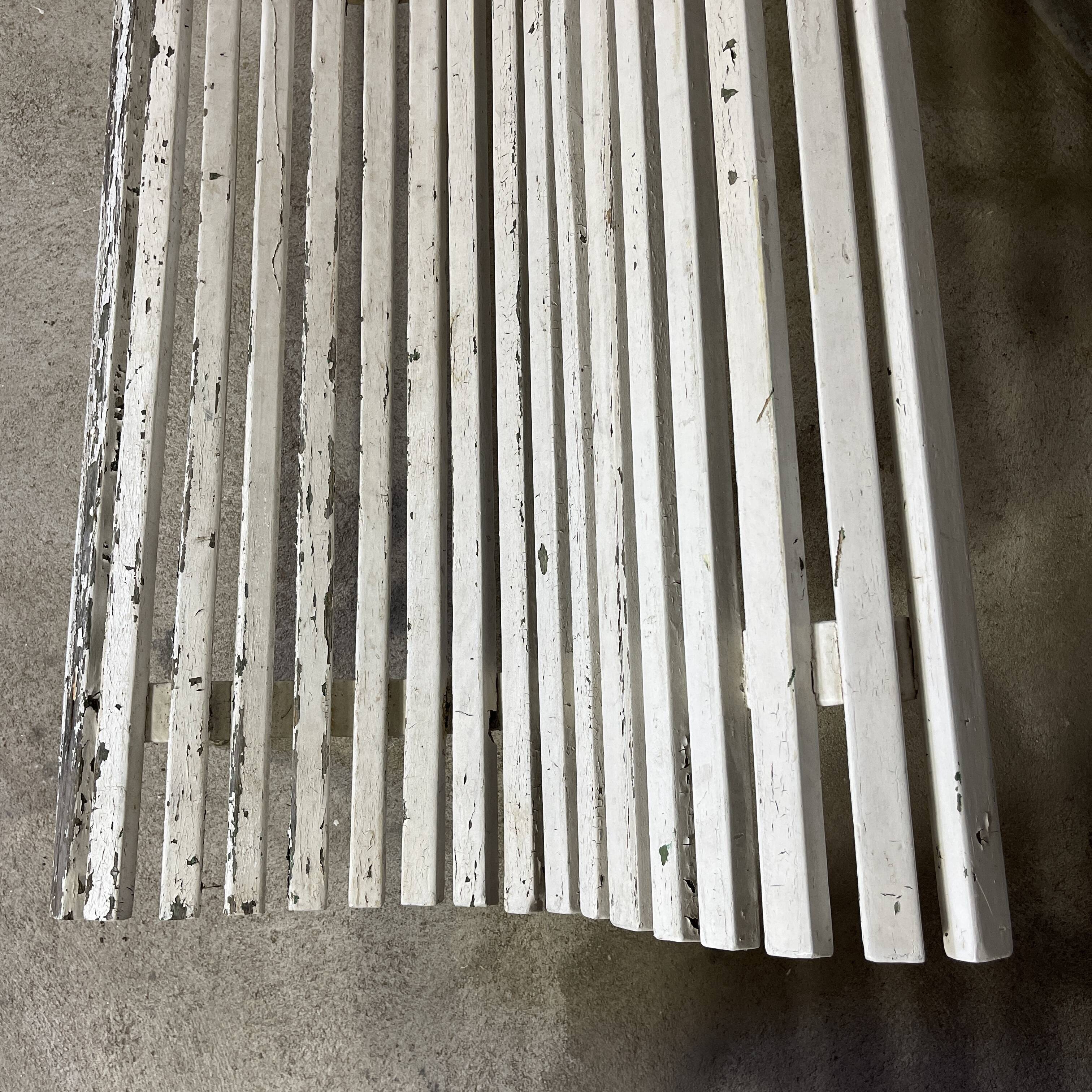 Garden slatted bench