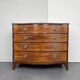 Antique Georg III mahogany serpentine chest of drawers, England, 1780s
