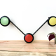Coat rack 3 wall hooks in tricolor metal