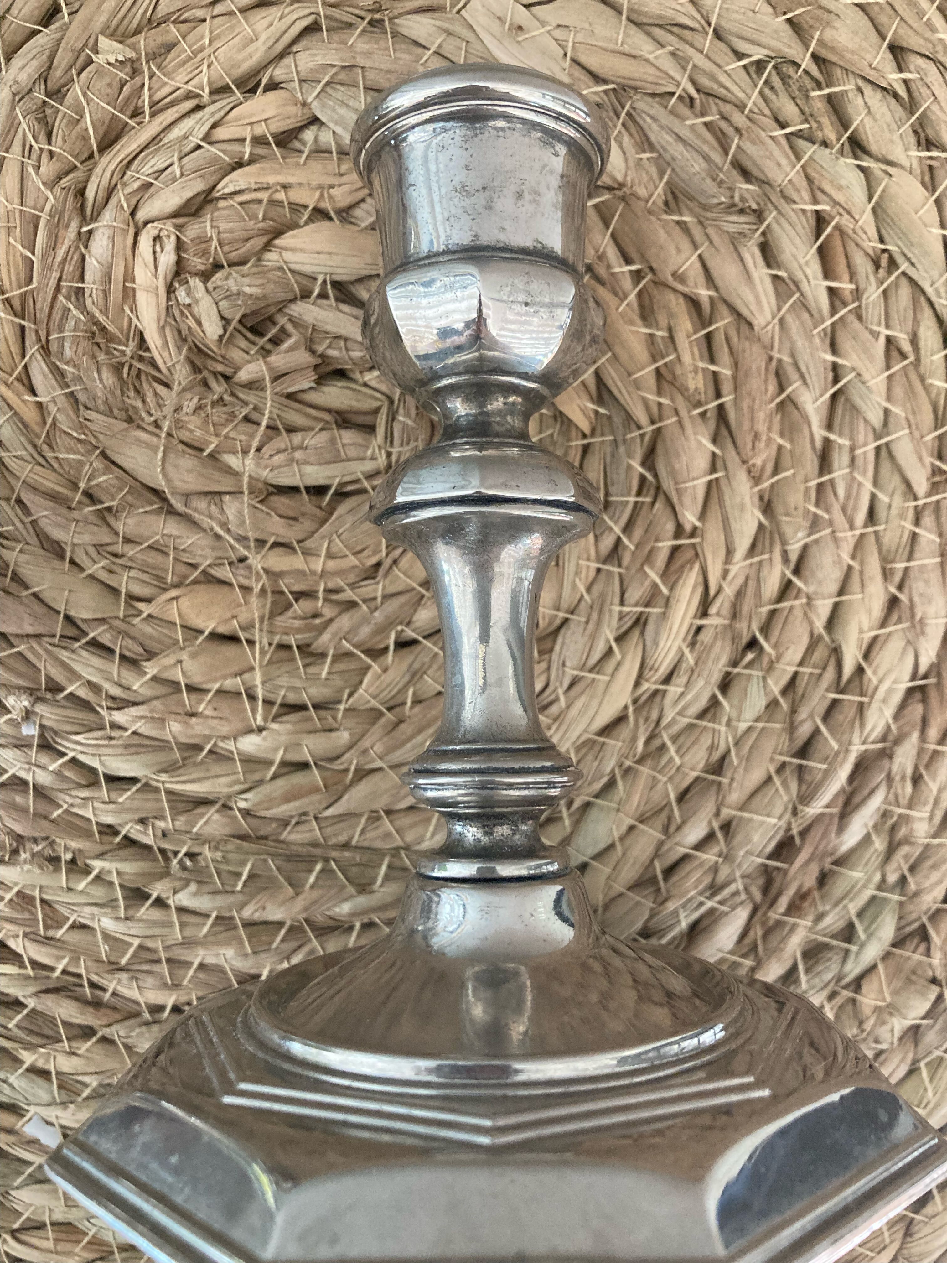 Pair of vintage candle holders