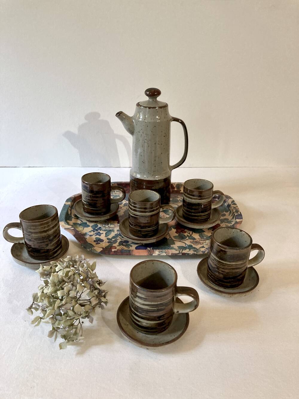 Stoneware coffee service, made in Japan.