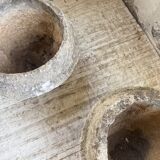 Trio of stone and cement planters, early 1900s