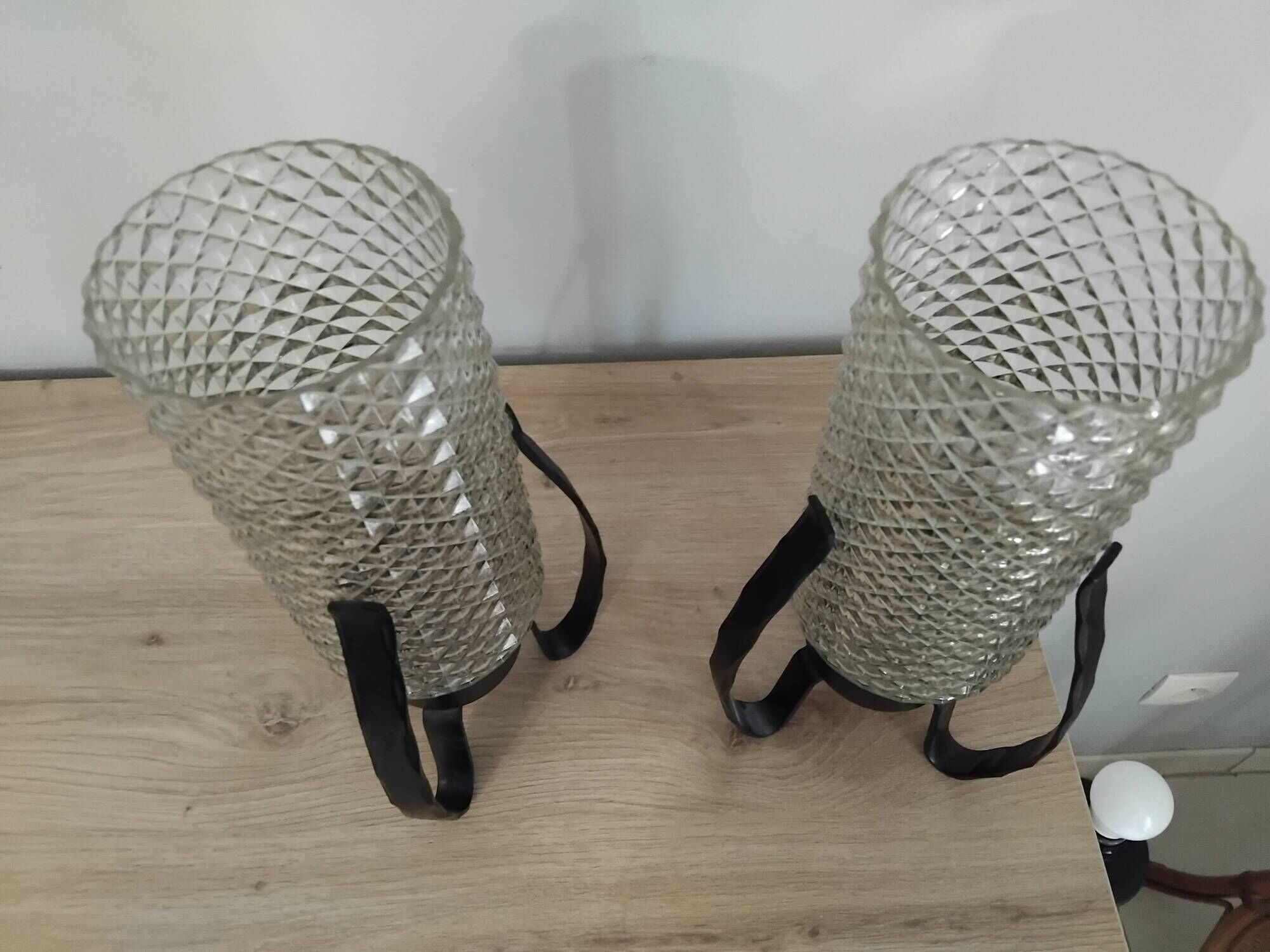 Pair of vintage candle holders from the 50s and 60s design.