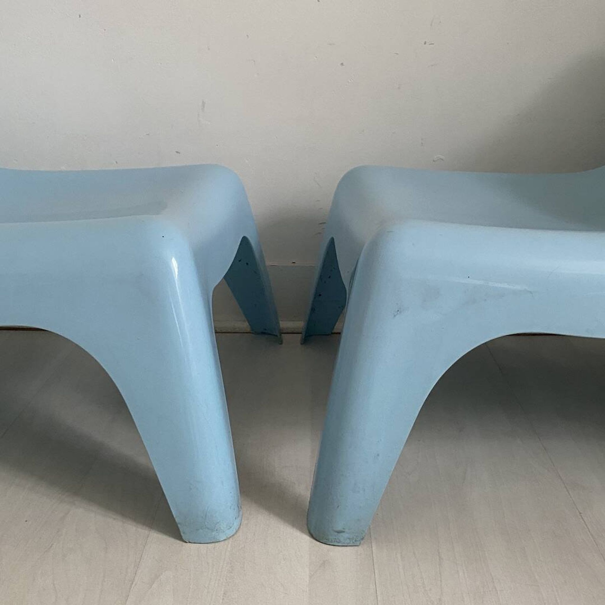 Pair of Bunso children's outdoor armchairs by Ikea Design Thomas Sandell