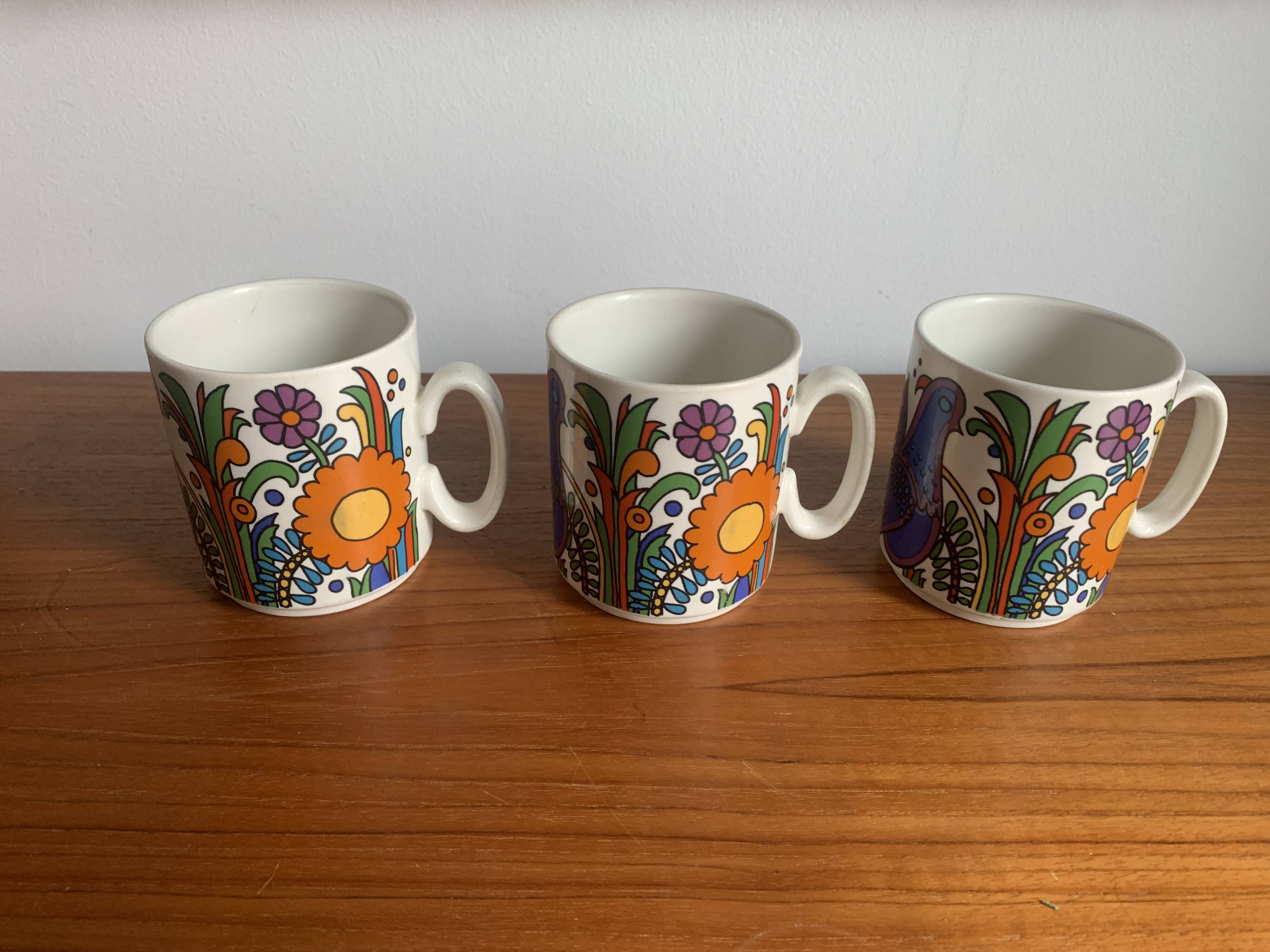 Mugs Set of 3, Villeroy and Boch Acapulco, 1970s