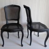 Paire de chaises cannées