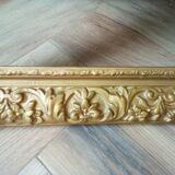 Cadre xixème doré à clef feuillure 62x29cm barbizon