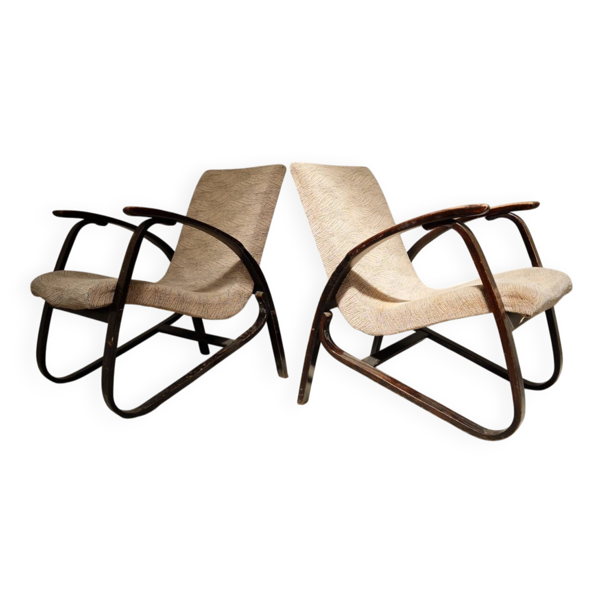 Pair of Art Deco armchairs by Jan Vanek 1930