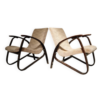 Pair of Art Deco armchairs by Jan Vanek 1930