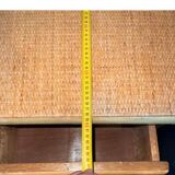 Vintage woven rattan bamboo desk circa 1970