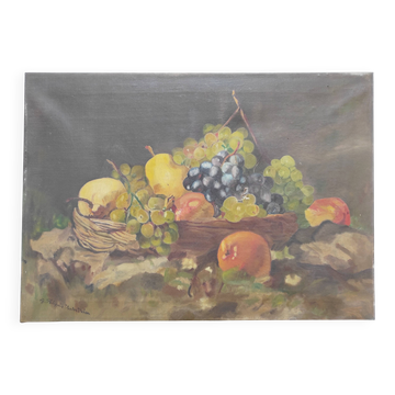 Still life oil on canvas, signed