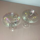 Verres à martini irisés
