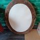 Oval mirror in gilded wood Louis XVI style 100 high by 78 long