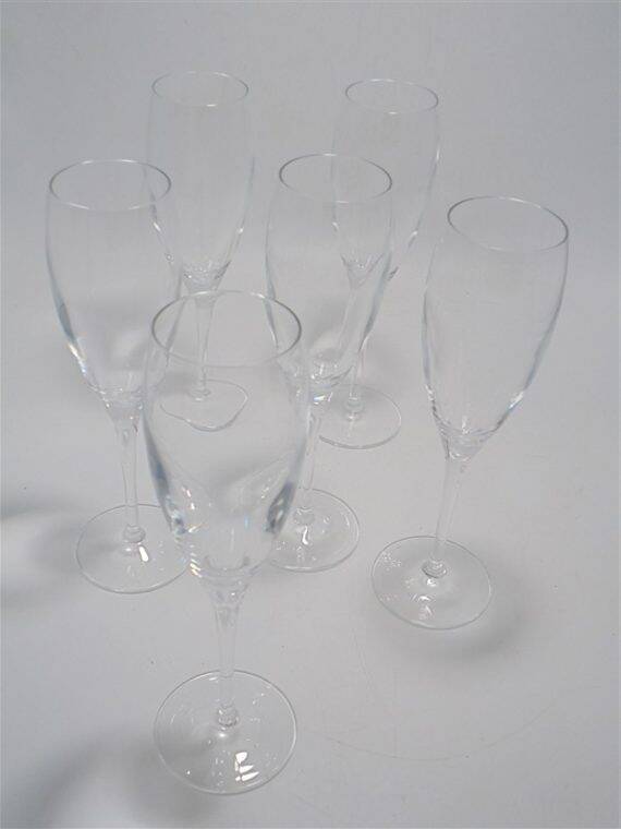Set of 6 champagne flutes